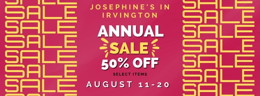 Josephine's In Irvington's Annual Sale 
