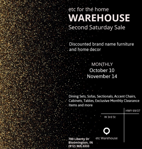ETC Warehouse Second Saturday Sale
